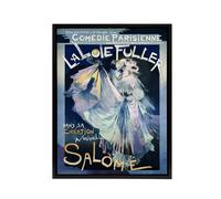 Artery8 Salome Ballet Vintage Advert Framed Canvas Wall Art Print Georges Feure in Blue | Size: W24" x H32" Artery8 Blue W24" x H32"