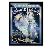Artery8 Salome Ballet Vintage Advert Vintage Framed Wall Art Print de Feure in Blue | Size: W12" x H16" Artery8 Blue W12" x H16"