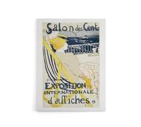 Artery8 Salon des Cent Exhibition Advert Canvas Wall Art Print Lautrec | Size: W24" x H32" Artery8 Multicolor W24" x H32"