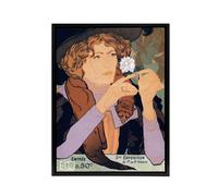 Artery8 Salon des Cent Vintage Advert Framed Canvas Wall Art Print Georges Feure | Size: W12" x H16" Artery8 Multicolor W12" x H16"