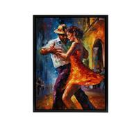 Artery8 Salsa Street Dance Colourful Dancing Framed Canvas Wall Art Print | Size: W12" x H16" Artery8 Multicolor W12" x H16"
