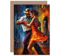 Artery8 Salsa Street Dance Theatre for Wife Her Anniversary Valentines Day Love Blank Art Greeting Card