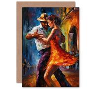 Artery8 Salsa Street Dance Theatre for Wife Her Anniversary Valentines Day Love Blank Art Greeting Card