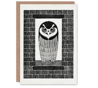 Artery8 Samuel J De Mesquita Art Card Ringuil Owl Bird on a Window