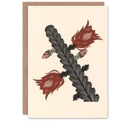 Artery8 Samuel J De Mesquita Art Card Stylised Blooming Cactus