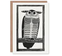 Artery8 Samuel J De Mesquita Art Card Stylised Horned Owl