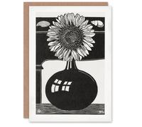 Artery8 Samuel J De Mesquita Art Card Stylised Sunflower in a Vase