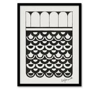 Artery8 Samuel J De Mesquita Framed Wall Art Geometric Ornament Of Scales - A4 Size