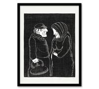 Artery8 Samuel J De Mesquita Framed Wall Art Print Fantasy Man & woman in Black | Size: A4 Artery8 Black A4