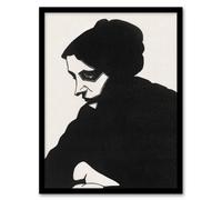 Artery8 Samuel J De Mesquita Framed Wall Art Stylised Portrait Of A Woman - A4 Size