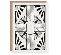 Artery8 Samuel J De Mesquita Personalised Art Card Ornament With Circle and Cross