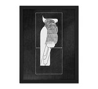 Artery8 Samuel Jessurun De Mesquita Picture Crown Cockatoo Artwork Framed Wall Art Print 18X24 Inch