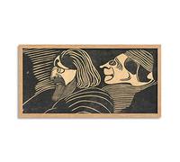 Artery8 Samuel Jessurun De Mesquita Two Mens Heads Framed Wall Art Print Long 25X12 Inch