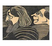 Artery8 Samuel Jessurun De Mesquita Two Mens Heads Unframed Wall Art Print Poster Home Decor Premium