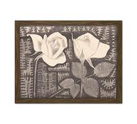 Artery8 Samuel Jessurun De Mesquita Two Roses Still Life Artwork Framed Wall Art Print 18X24 Inch