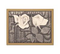 Artery8 Samuel Jessurun De Mesquita Two Roses Still Life Artwork Framed Wall Art Print 18X24 Inch