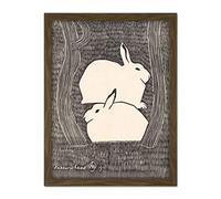 Artery8 Samuel Jessurun De Mesquita Two Snow Hare Artwork Framed Wall Art Print 18X24 Inch