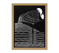 Artery8 Samuel Jessurun De Mesquita Whitenecked Crane Artwork Framed Wall Art Print 18X24 Inch