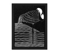 Artery8 Samuel Jessurun De Mesquita Whitenecked Crane Artwork Framed Wall Art Print 18X24 Inch