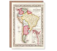 Artery8 Samuel Mitchell Art Card South America Political Divisions