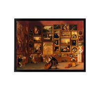 Artery8 Samuel Morse Louvre Gallery Paris France Framed Canvas Wall Art Print in Brown | Size: W24" x H32" Artery8 Brown W24" x H32"