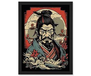 Artery8 Samurai Master Art Deco Tattoo Ink Body Art Rockabilly Americana 50s Artwork Framed A3 Wall Art Print