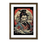 Artery8 Samurai Master Art Deco Tattoo Ink Body Art Rockabilly Americana 50s Artwork Framed Wall Art Print 18X24 Inch