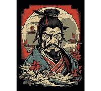 Artery8 Samurai Master Art Deco Tattoo Ink Body Art Rockabilly Americana 50s Unframed Wall Art Print Poster Home Decor Premium