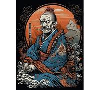 Artery8 Samurai Master Old School USA Tattoo Ink Body Art Rockabilly Americana 50s Extra Large XL Wall Art Poster Print