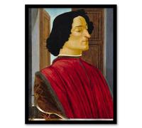 Artery8 Sandro Botticelli Framed Wall Art Print Giuliano de Medici Portrait | Size: A4 Artery8 Multicolor A4