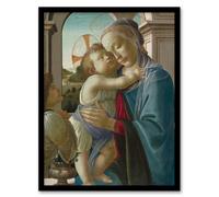 Artery8 Sandro Botticelli Framed Wall Art Virgin & Child with an Angel | Size: A3 Artery8 Multicolor A3