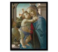 Artery8 Sandro Botticelli Framed Wall Art Virgin & Child with an Angel | Size: A3 Artery8 Multicolor A3