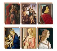 Artery8 Sandro Botticelli Nymph Portrait Madonna Holofernes Fine Art Greeting Card Pack of 6 Artery8 Multicolor