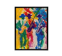 Artery8 Saxophone Players Jazz Music Fest Framed Canvas Wall Art Print | Size: W18" x H24" Artery8 Multicolor W18" x H24"