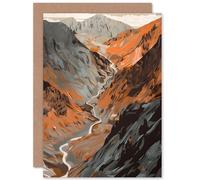 Artery8 Scaffel Pike Hiking Trail Rocky Mountain Landscape Travel Birthday Sealed Greeting Card Plus Envelope Blank inside