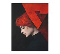 Artery8 Scarlet Letter Portrait Modern Conceptual Art Living Room Extra Large XL Wall Art Poster Print