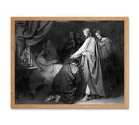Artery8 Schmidt The Revival Of The Daughter Christ Painting Art Print Framed Poster Wall Decor 12x16 inch