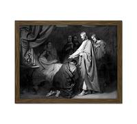 Artery8 Schmidt The Revival Of The Daughter Christ Painting Artwork Framed Wall Art Print 18X24 Inch