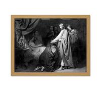 Artery8 Schmidt The Revival Of The Daughter Christ Painting Artwork Framed Wall Art Print 18X24 Inch