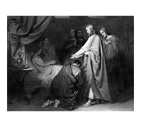 Artery8 Schmidt The Revival Of The Daughter Christ Painting Premium Wall Art Canvas Print 18X24 Inch