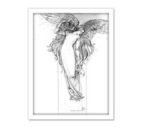 Artery8 Schwabe The Idea Angel Illustration Artwork Framed Wall Art Print 18X24 Inch