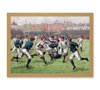 Artery8 Scotland England 1893 Rugby Union Football Match Painting Artwork Framed Wall Art Print A4