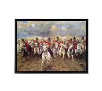 Artery8 Scotland Forever Battle Waterloo Framed Canvas Wall Art Print | Size: W18" x H24" Artery8 Multicolor W18" x H24"