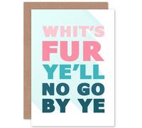 Wee Blue Coo Scottish Phrase No Go By Ye Fate Scotland Scots Language Greetings Card