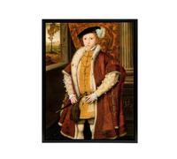 Artery8 Scrots Edward VI Tudor England King Framed Canvas Wall Art Print | Size: W24" x H32" Artery8 Multicolor W24" x H32"