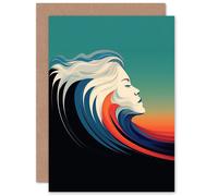 Artery8 Sea is Calling Siren Seaside Ocean Waves for Her Birthday Greeting Card in Blue Artery8 Blue