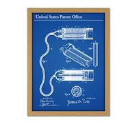 Artery8 See Electro Therapeutic Apparatus 1882 Patent Plan Artwork Framed Wall Art Print 18X24 Inch