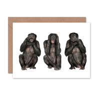 Artery8 See Hear Speak No Evil Kids Birthday Child Kids Card Artery8 Multicolor