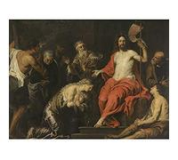 Artery8 Seghers Christ And Penitent Sinners Painting Art Print Canvas Premium Wall Decor Poster Mural