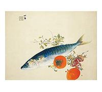 Artery8 Seiho Autumn Fattens Fish Ripens Wild Fruits Japanese Painting Unframed Wall Art Print Poster Home Decor Premium